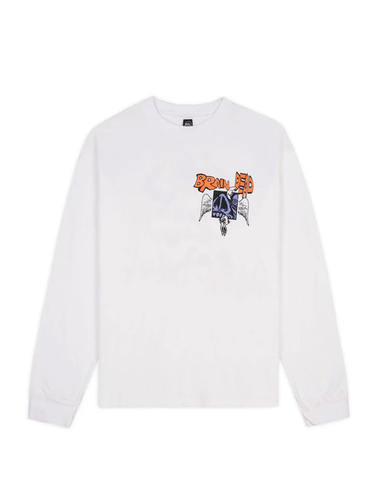 BRAIN DEAD Cosmic Debris Long Sleeve Shirt - White