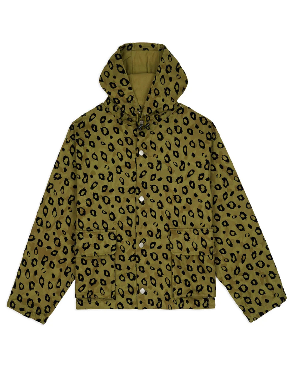 BRAIN DEAD Hooded Chore Coat - Flocked Leopard Camo