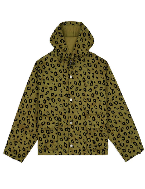 BRAIN DEAD Hooded Chore Coat - Flocked Leopard Camo