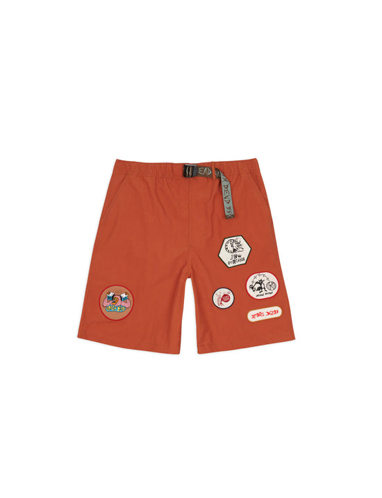 BRAIN DEAD Nylon Baggy Climber Short - Rust