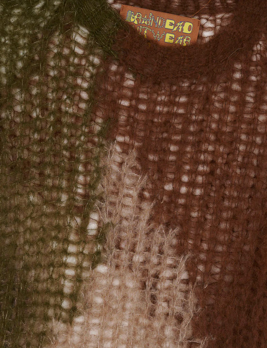 BRAIN DEAD ORGANIC THREADBARE SWEATER - OLIVE