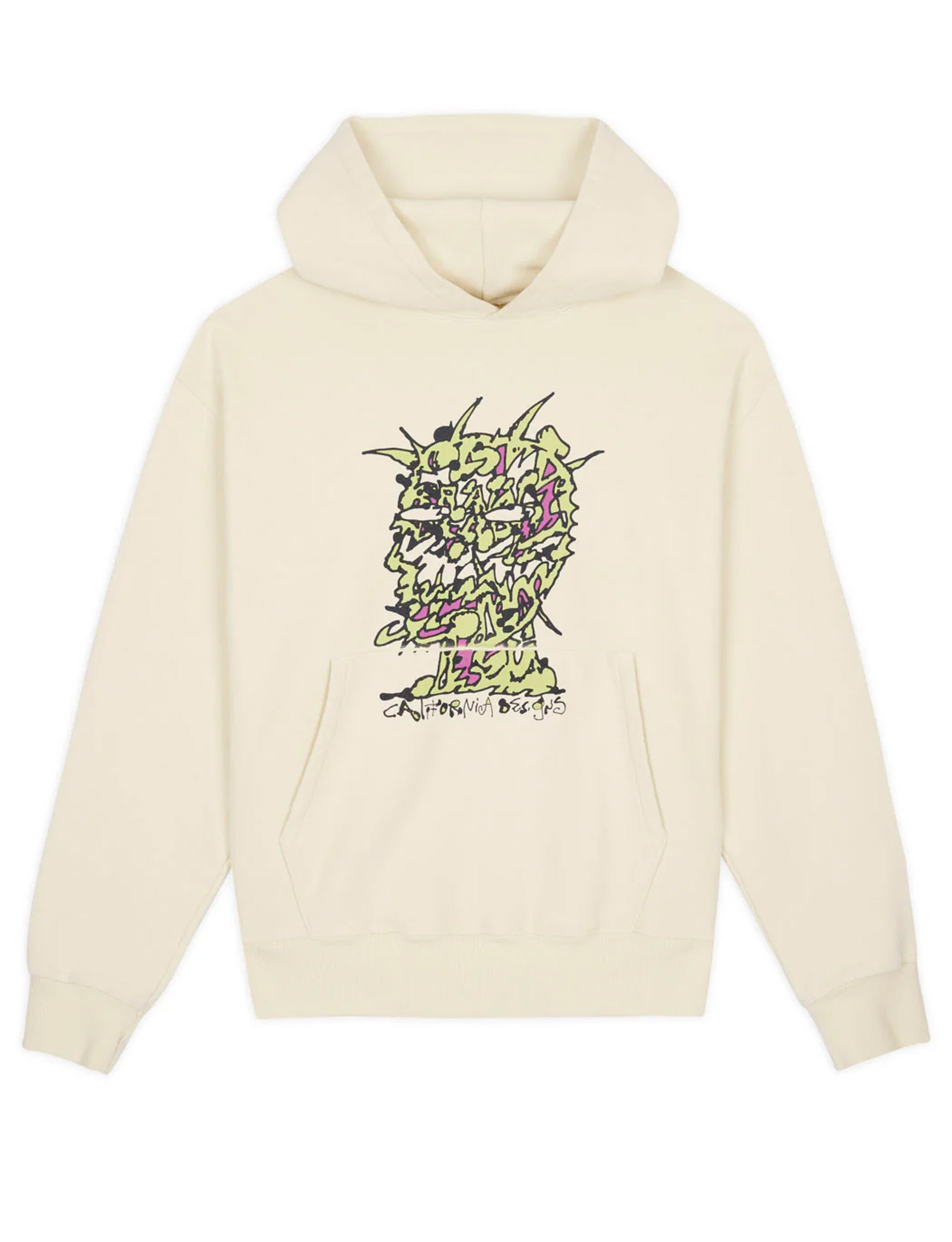 BRAIN DEAD Scrambled Head Hoodie - Natural