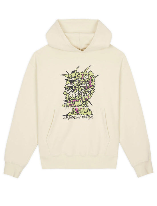 BRAIN DEAD Scrambled Head Hoodie - Natural