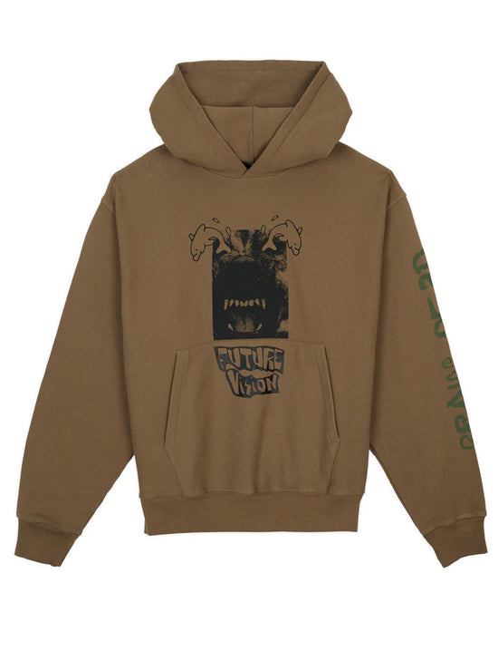 Brain Dead FUTURE VISION HOODIE COFFEE