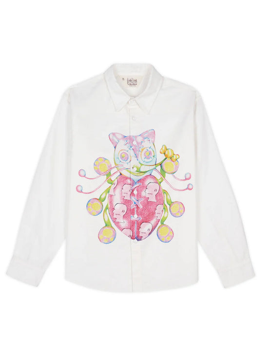 Brain Dead Gaspar Heart Button Up Oxford - White