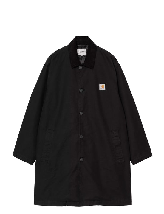 CARHARTT WIP Webster Coat Black / Black, Rinsed