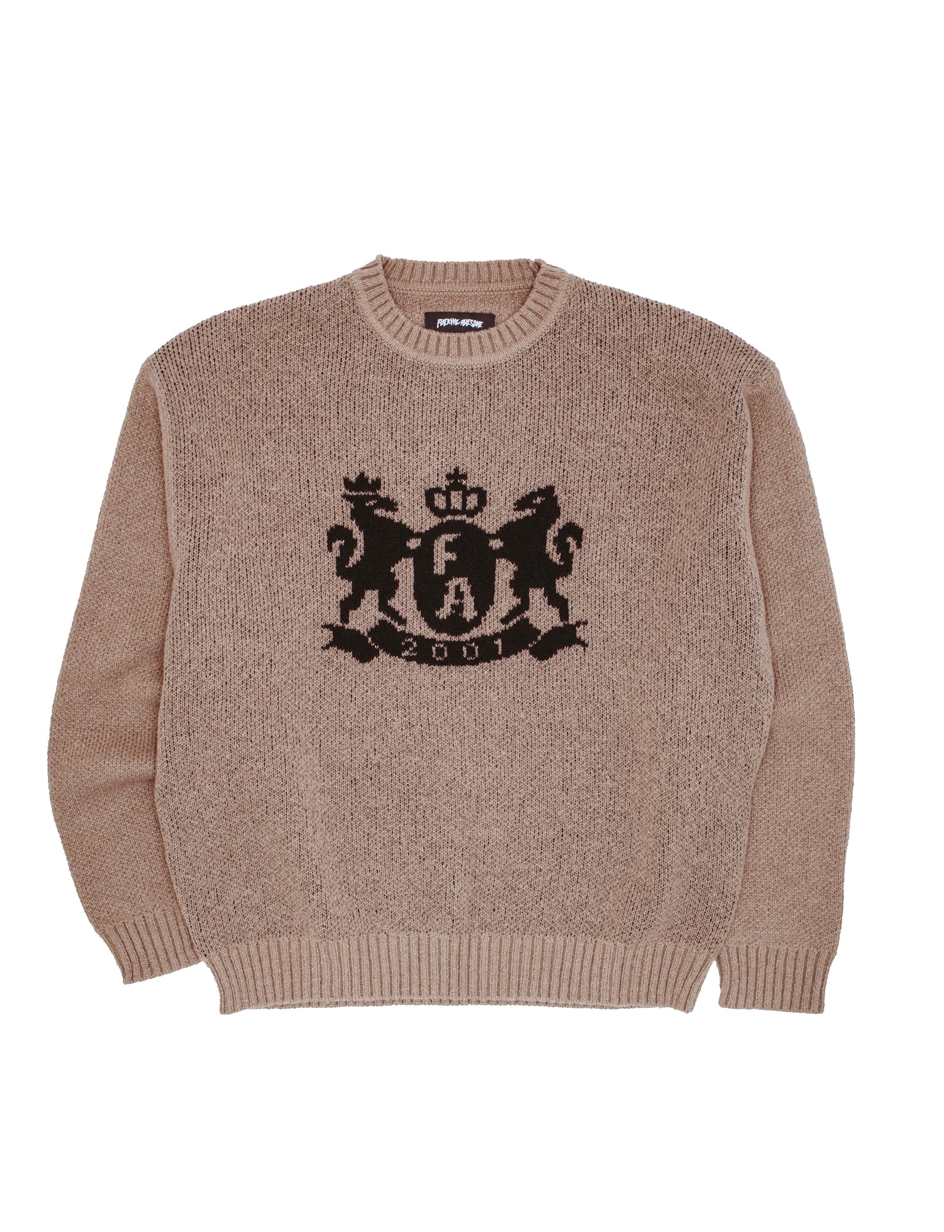 FUCKING AWESOME Crest Sweater BROWN