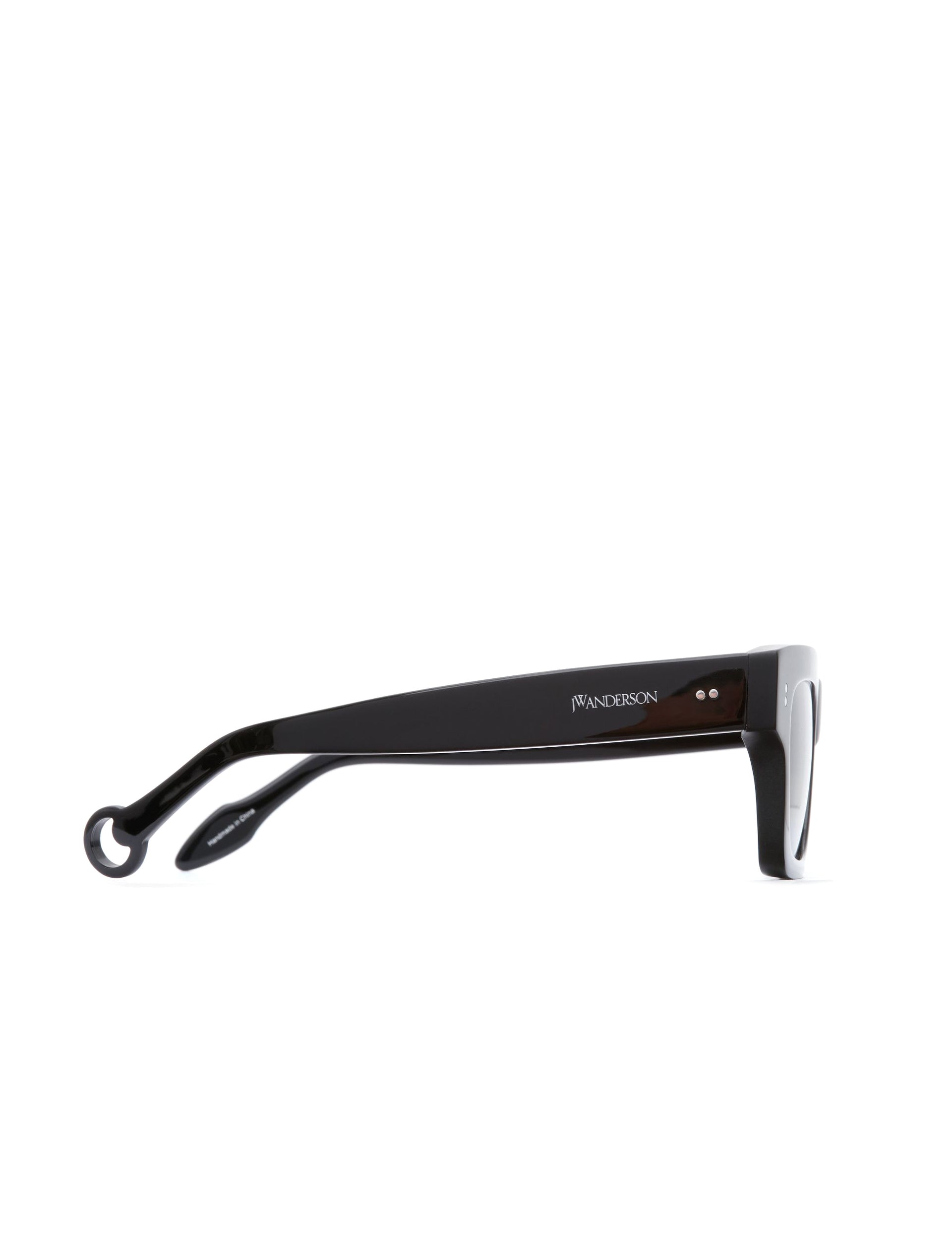 JW ANDERSON RECTANGLE SUNGLASSES BLACK