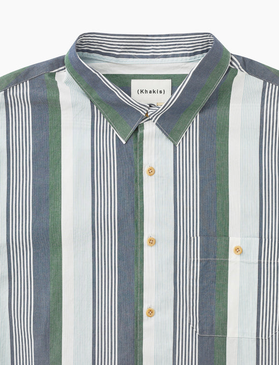 Khakis Cabana Stripe SS Shirt Blue