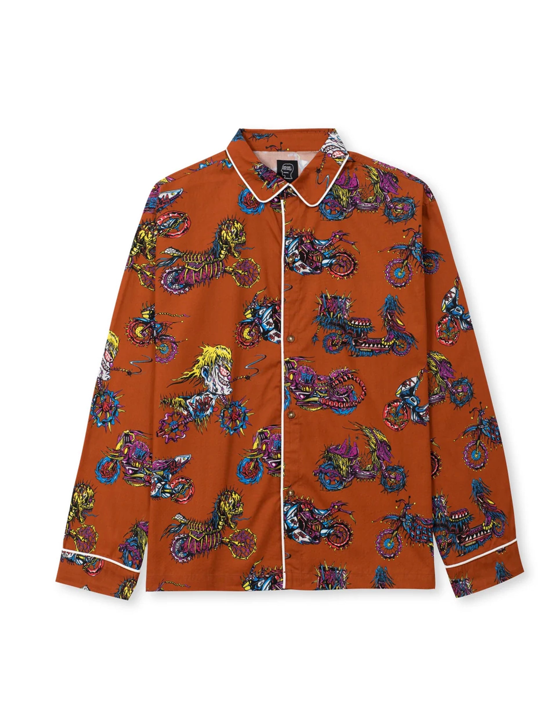 BRAIN DEAD MOTO PAJAMA TOP - MULTI