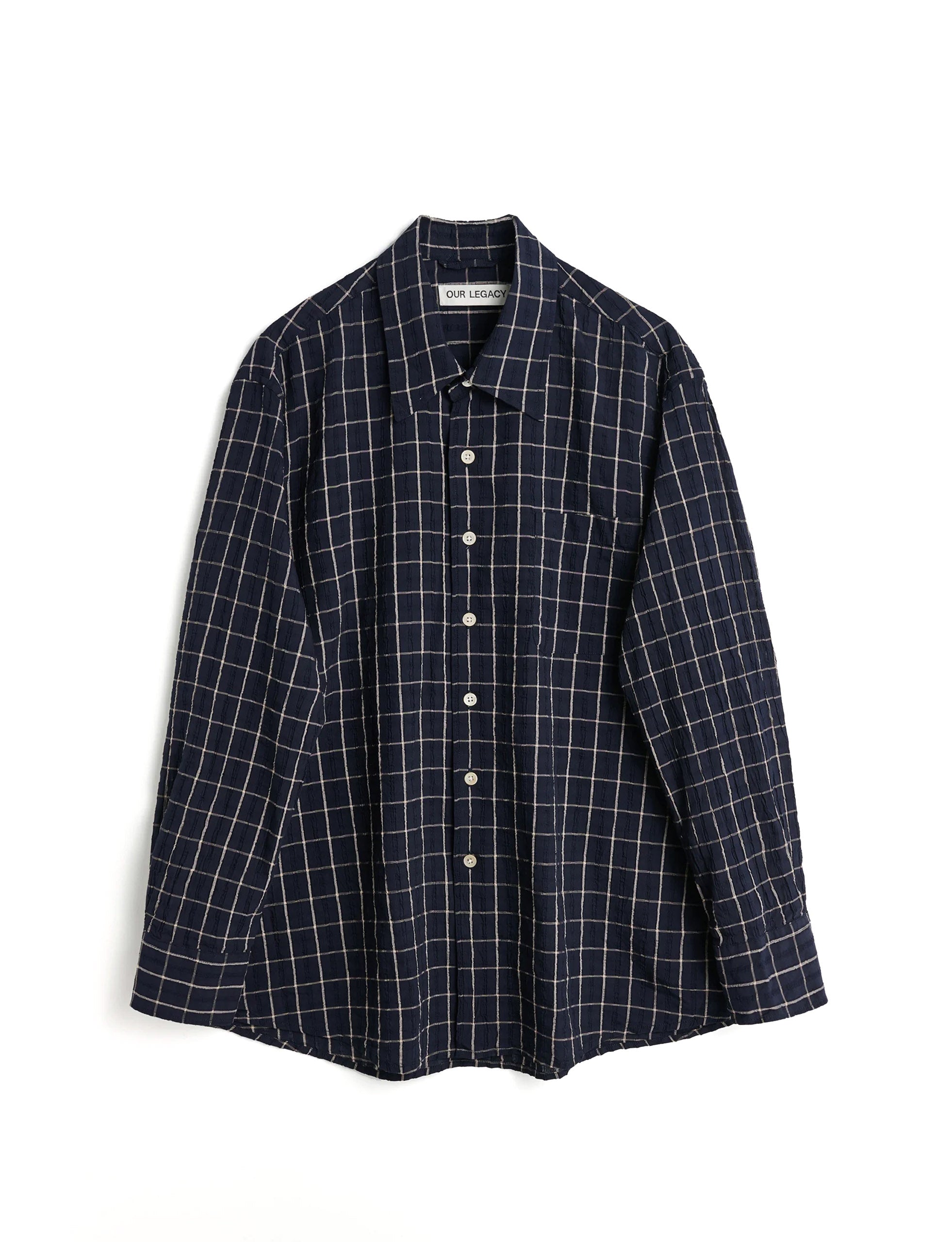 OUR LEGACY ABOVE SHIRT Dark Mediterranean Check - minishopmadrid