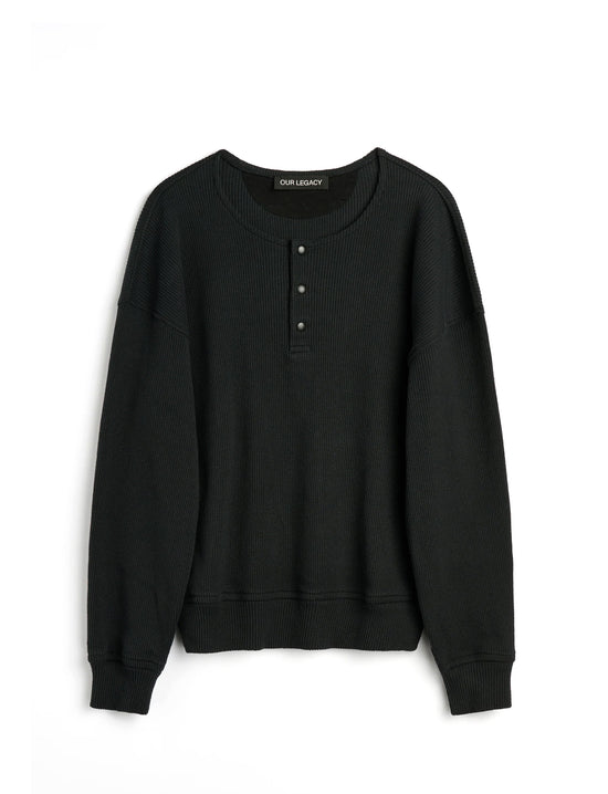 OUR LEGACY BALLON SWEATSHIRT, Furnace Black Beefy Rib