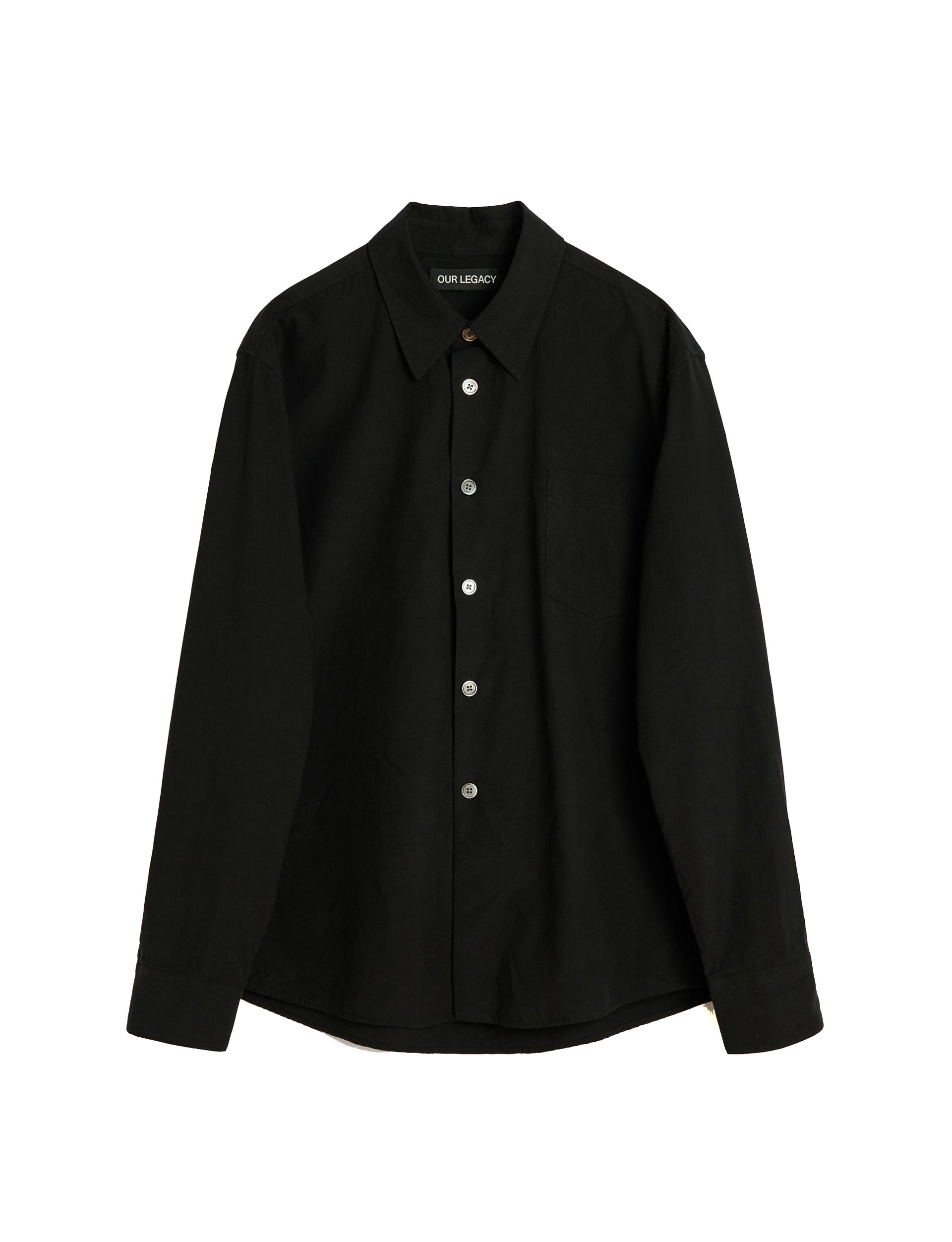 OUR LEGACY BEYOND SHIRT Black Casual Liquid Poplin