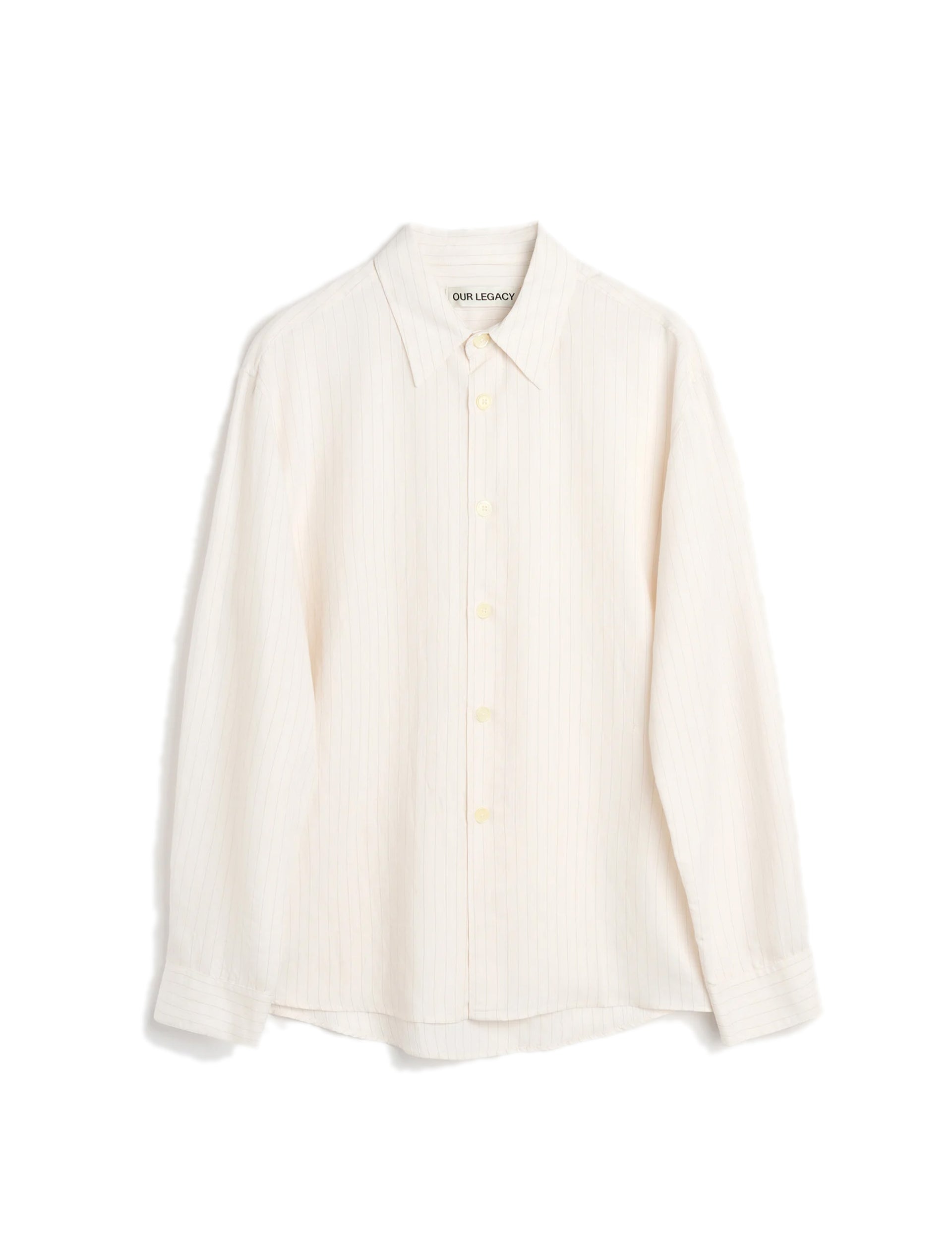 OUR LEGACY BEYOND SHIRT, Cream Stripe Ceremony Viscose