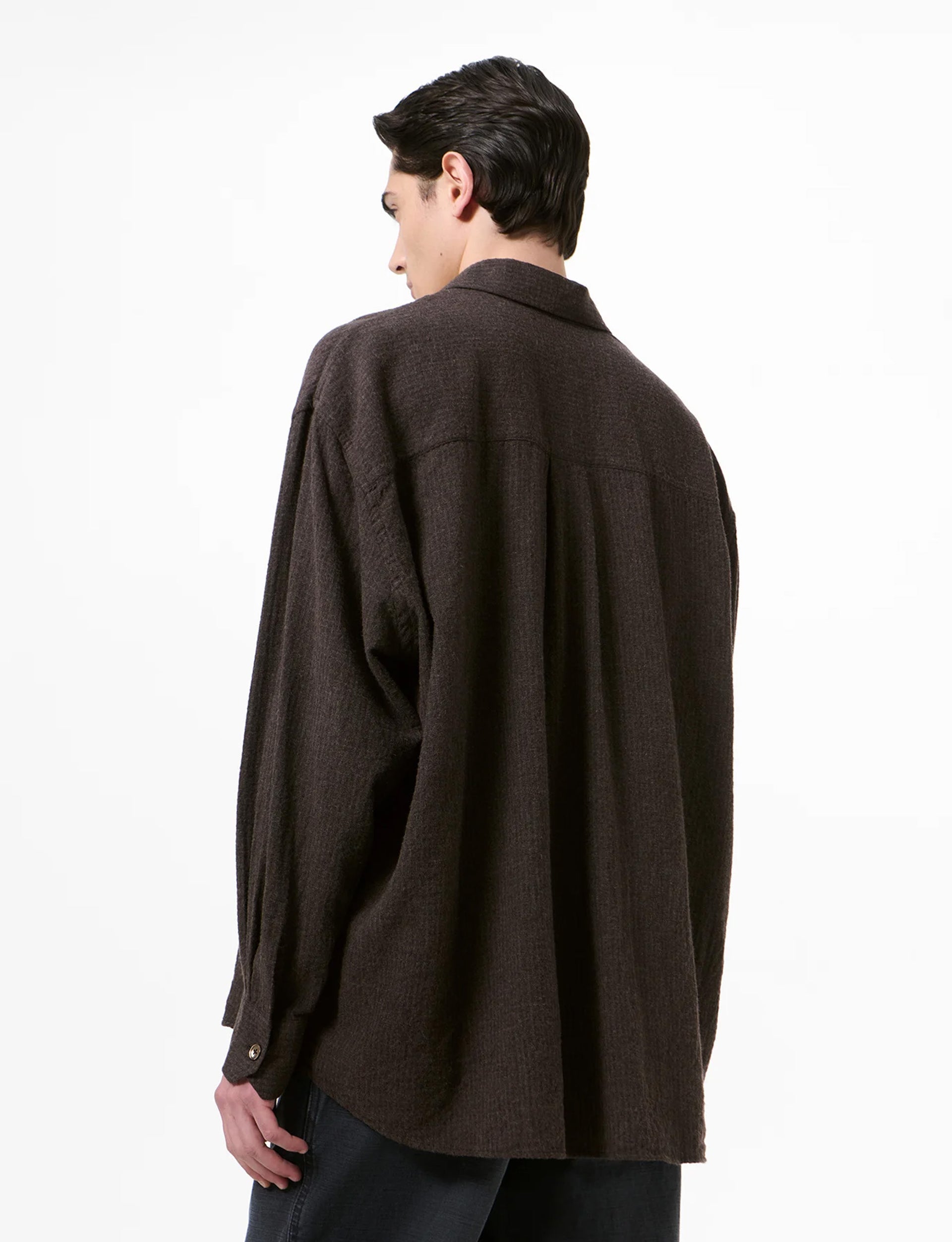 OUR LEGACY BORROWED SHIRT, Truffle Check Grid Cloth