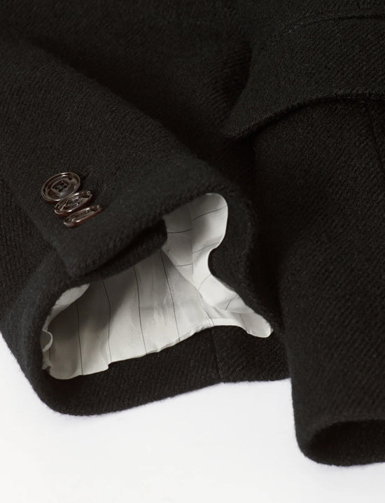 OUR LEGACY HALT BLAZER Miner Black Feral Wool