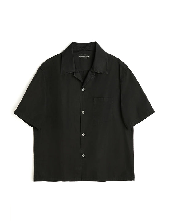 OUR LEGACY HEUSEN SHIRT SHORTSLEEVE Black All Day Poplin