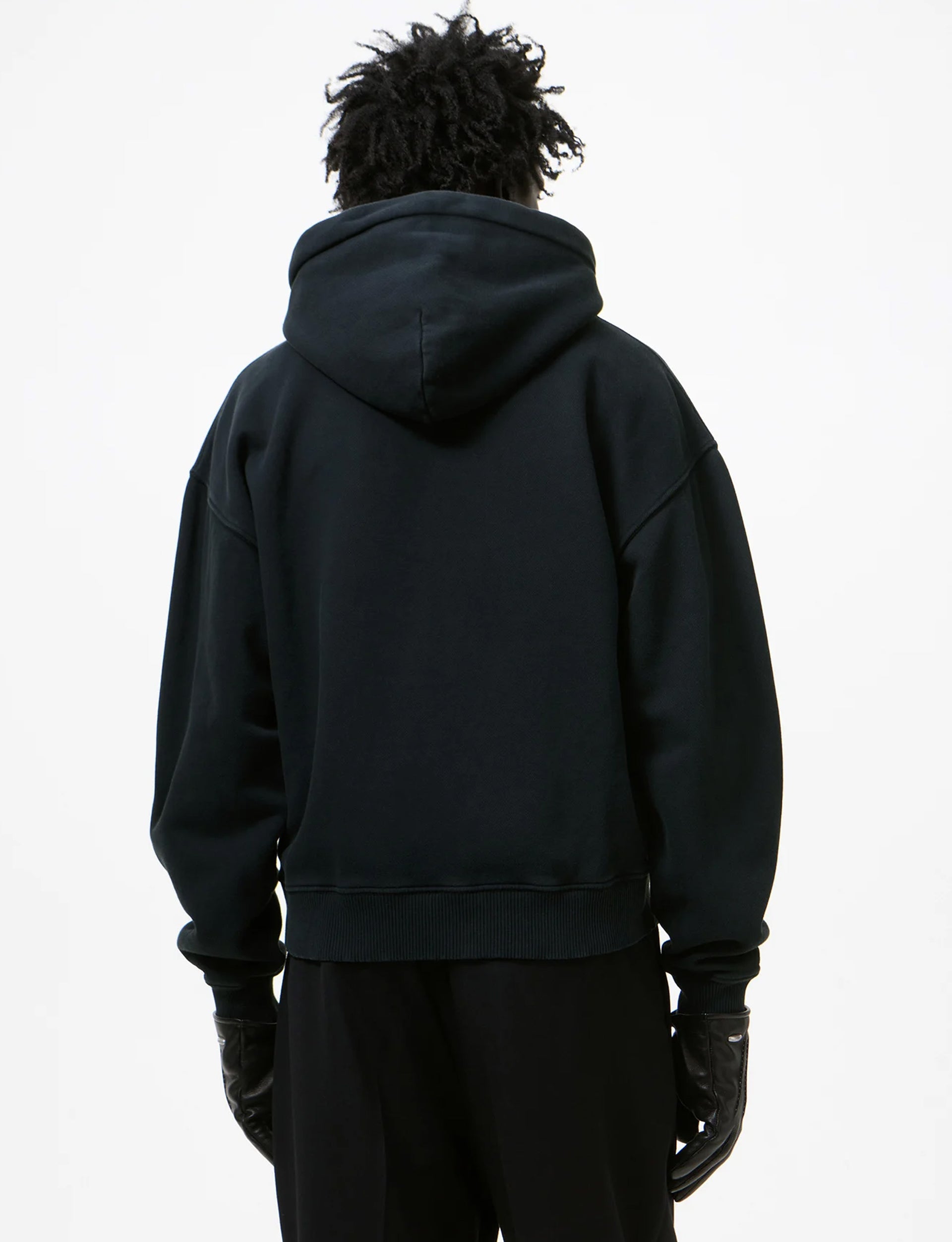 OUR LEGACY RASCAL HOOD Washed Black Star Fleece