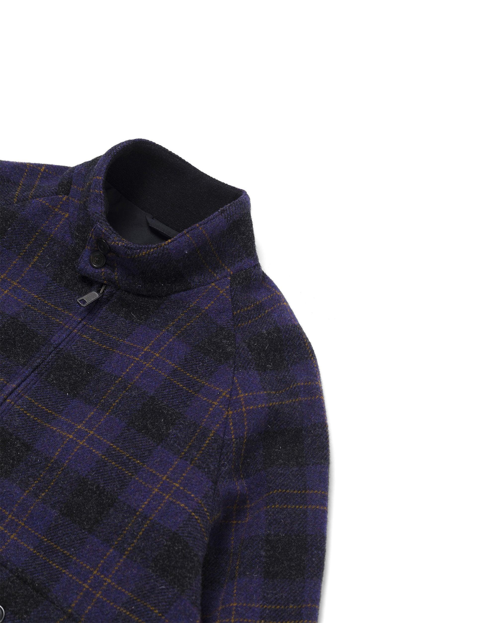 BARACUTA P.WOOL G9 AF POCKET UNPADDED 'GREY PURPLE PLAID'