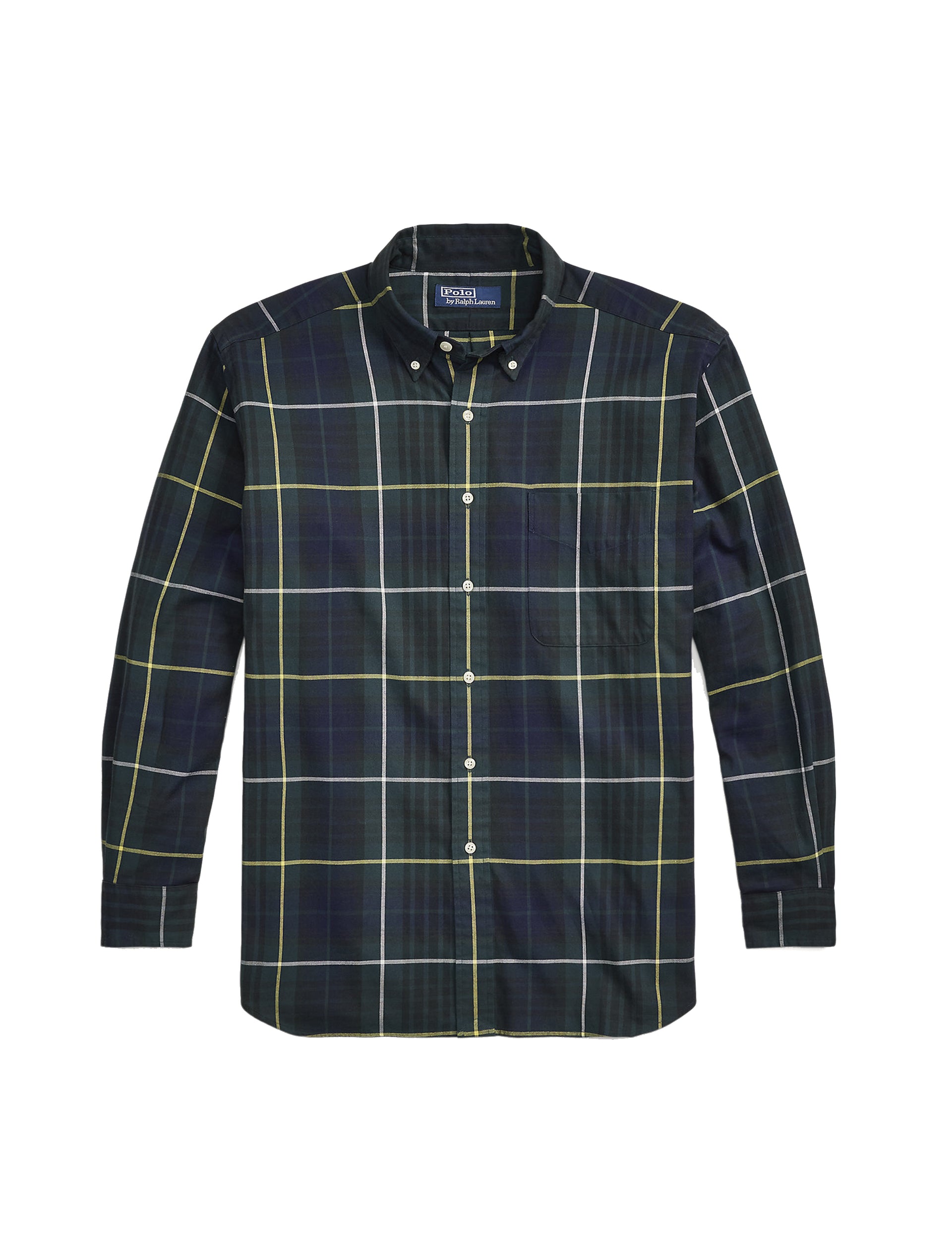 POLO RALPH LAUREN THE PLAID BIG SHIRT GREEN/NAVY MULTI