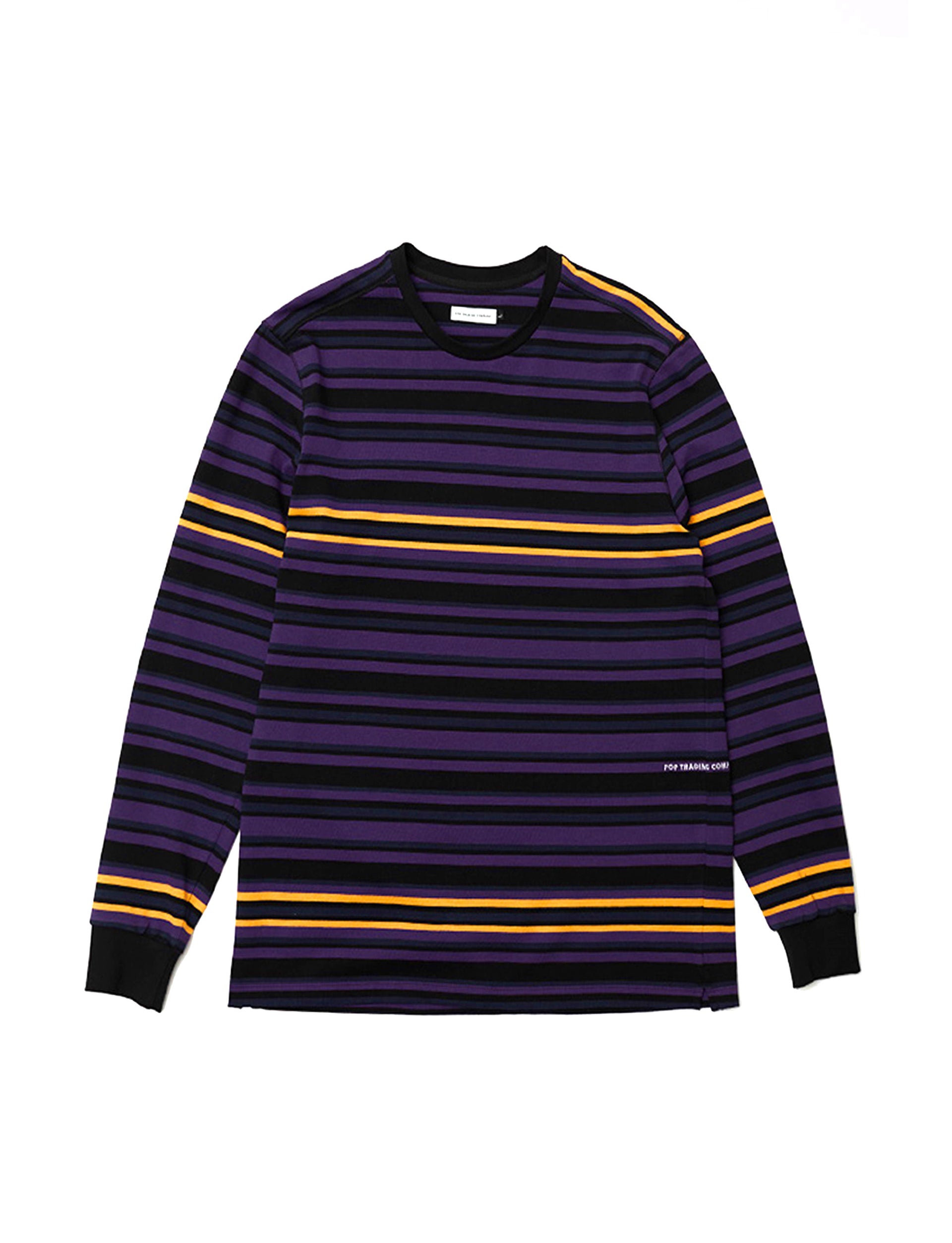 POP TRADING NAGEL STRIPED LONGSLEEVE PURPLE