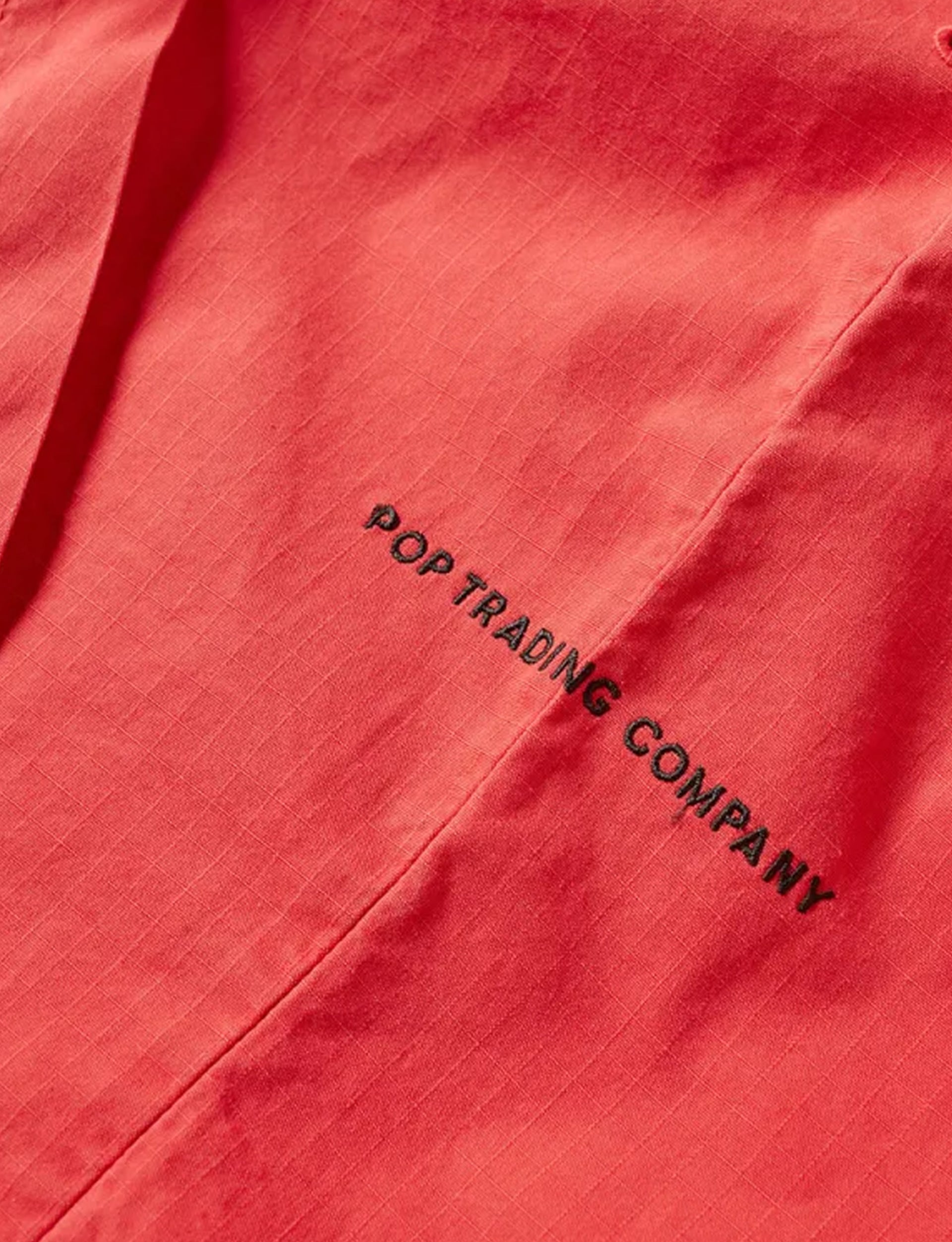 Pop Trading Company Drs Half Zip Hooded Jacket CORAL