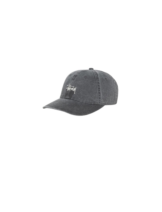 STÜSSY BASIC STÜSSY CAP WASHED CHARCOAL