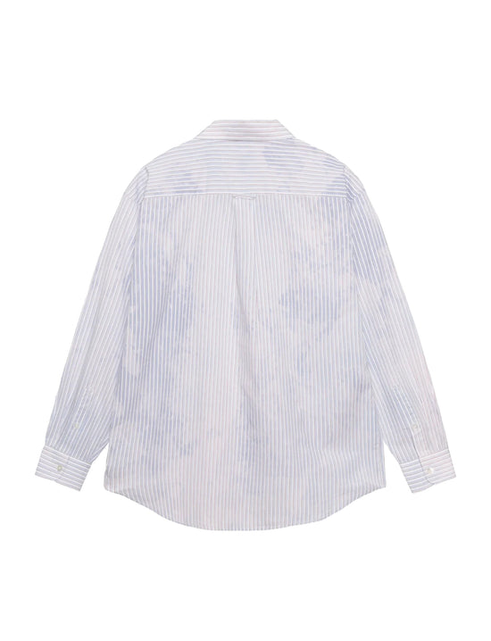 STÜSSY CLASSIC LS SHIRT BLEACHED POPLIN BLUE