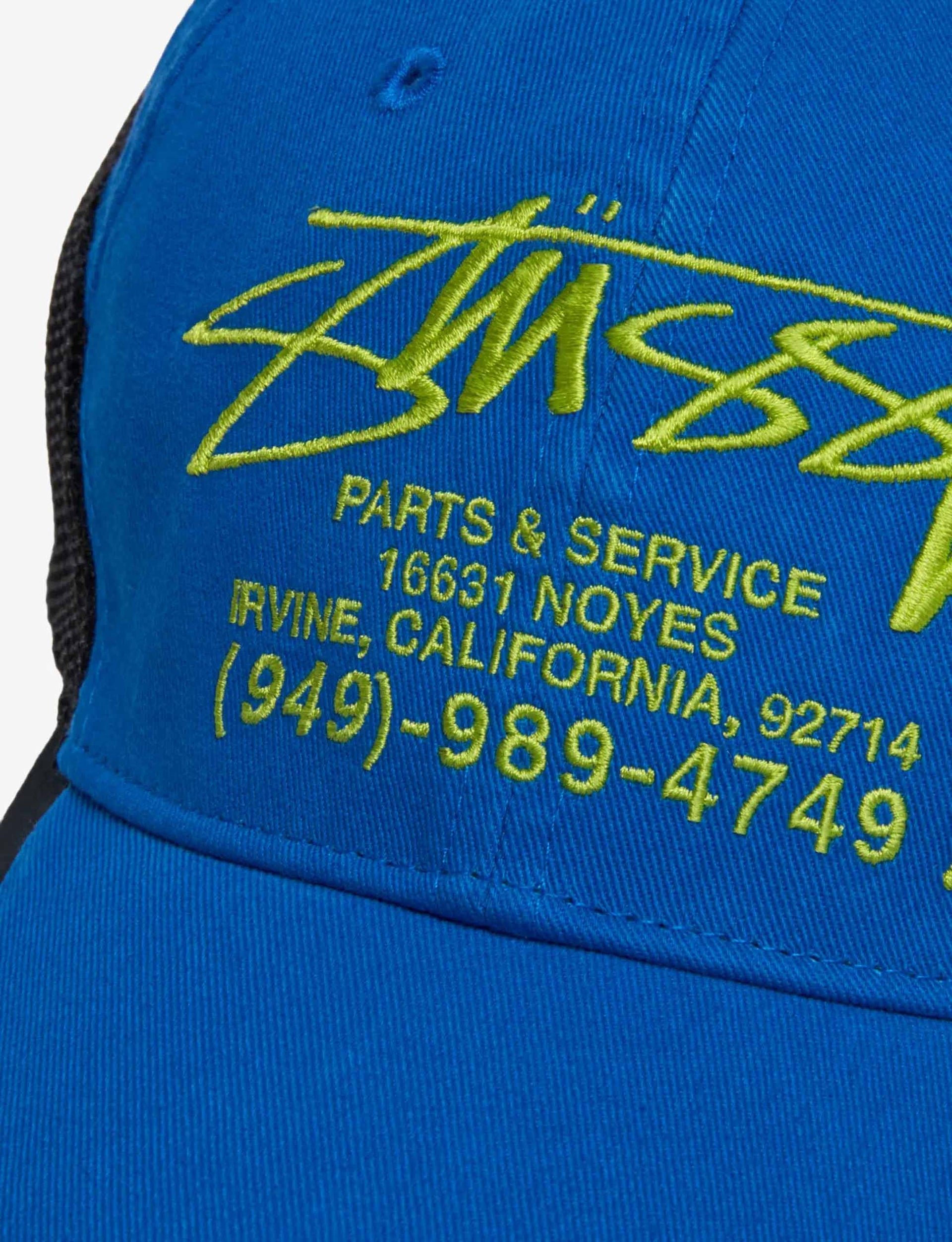 STÜSSY Lp Service Mesh Strapback Cap BLUE