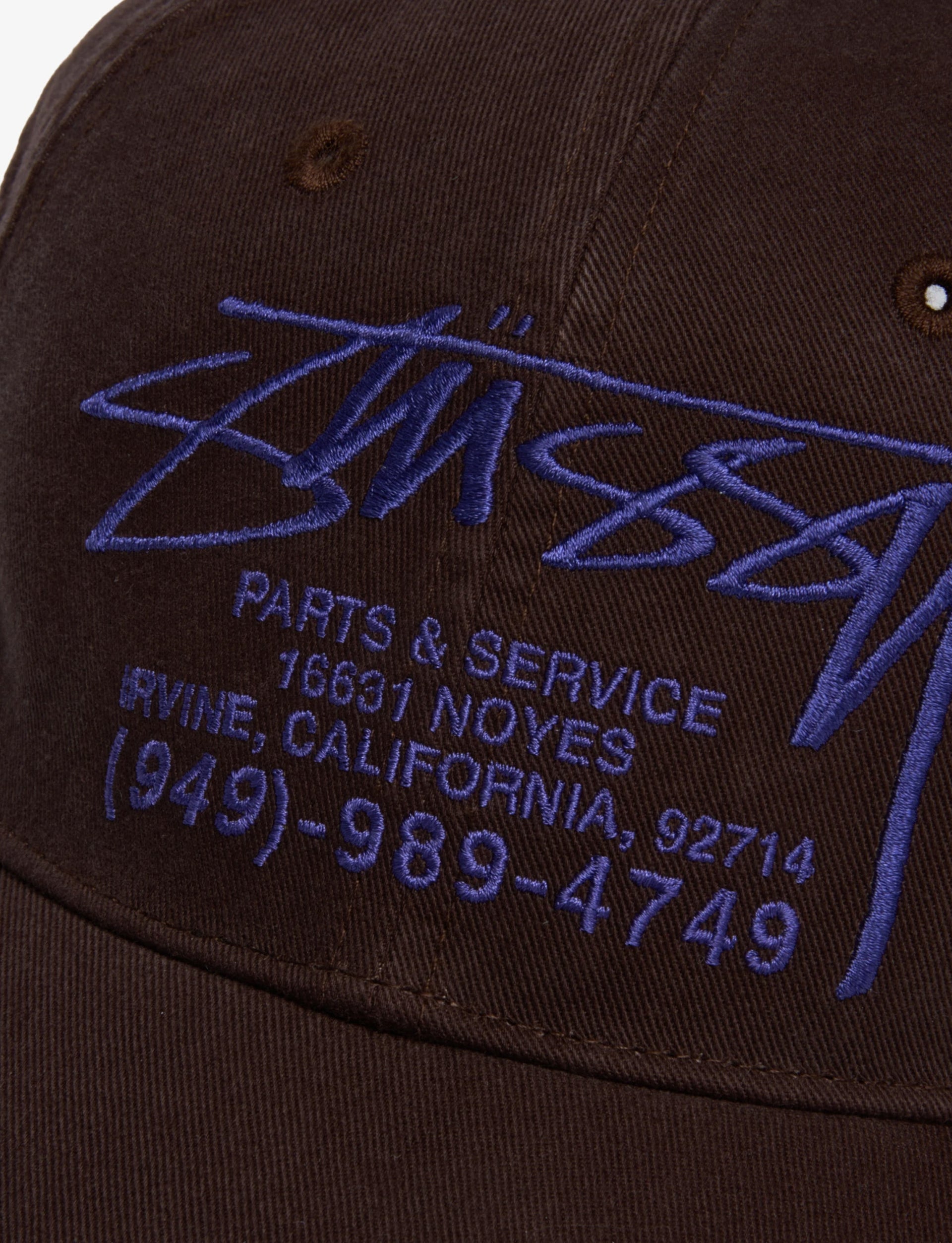 STÜSSY Lp Service Mesh Strapback Cap BROWN
