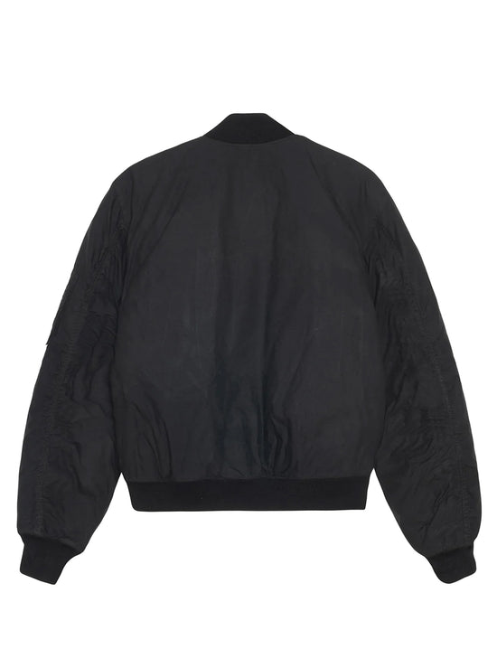 STÜSSY Quilted Bomber Waxed BLACK