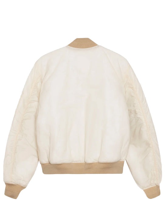 STÜSSY Quilted Bomber Waxed CREAM