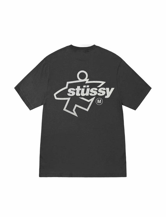 STÜSSY Surf Size Pig. Dyed Tee FADED BLACK