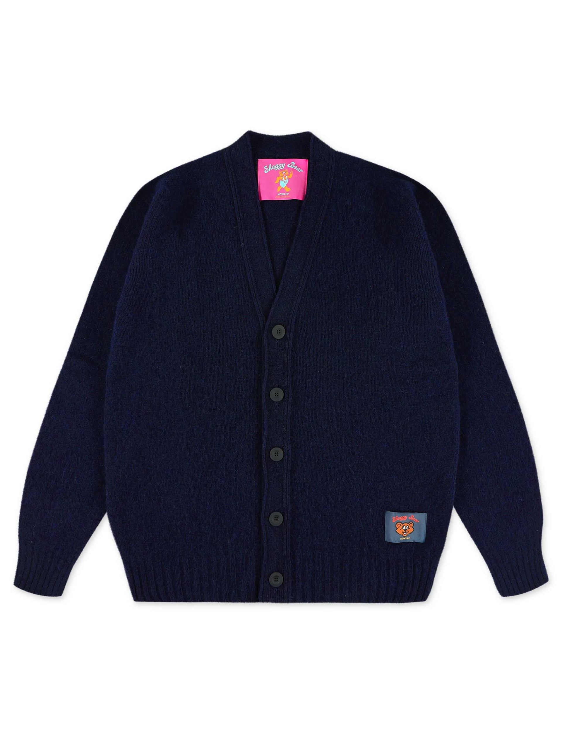 Howlin' Shaggy Bear Cardigan - Navy