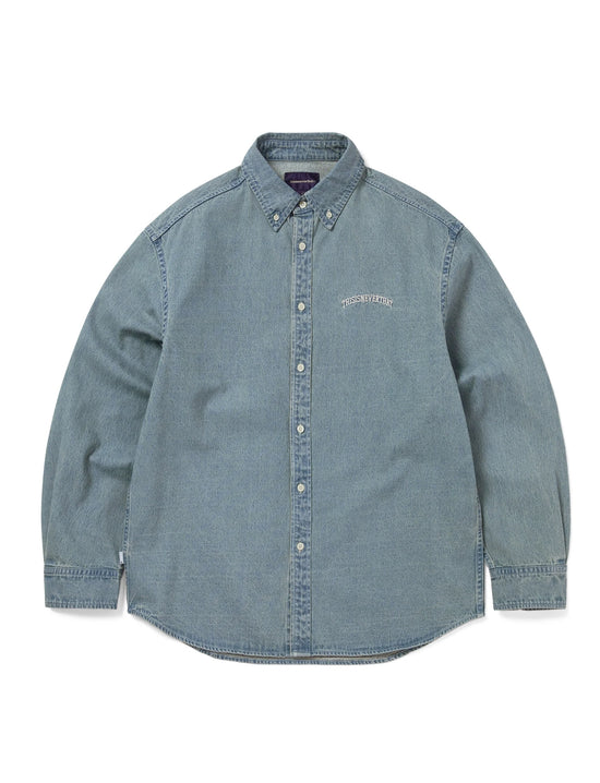 THISISNEVERTHAT Washed Denim Shirt BLUE