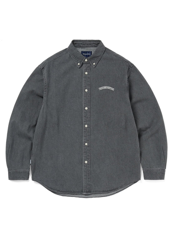 THISISNEVERTHAT Washed Denim Shirt Dusty Grey