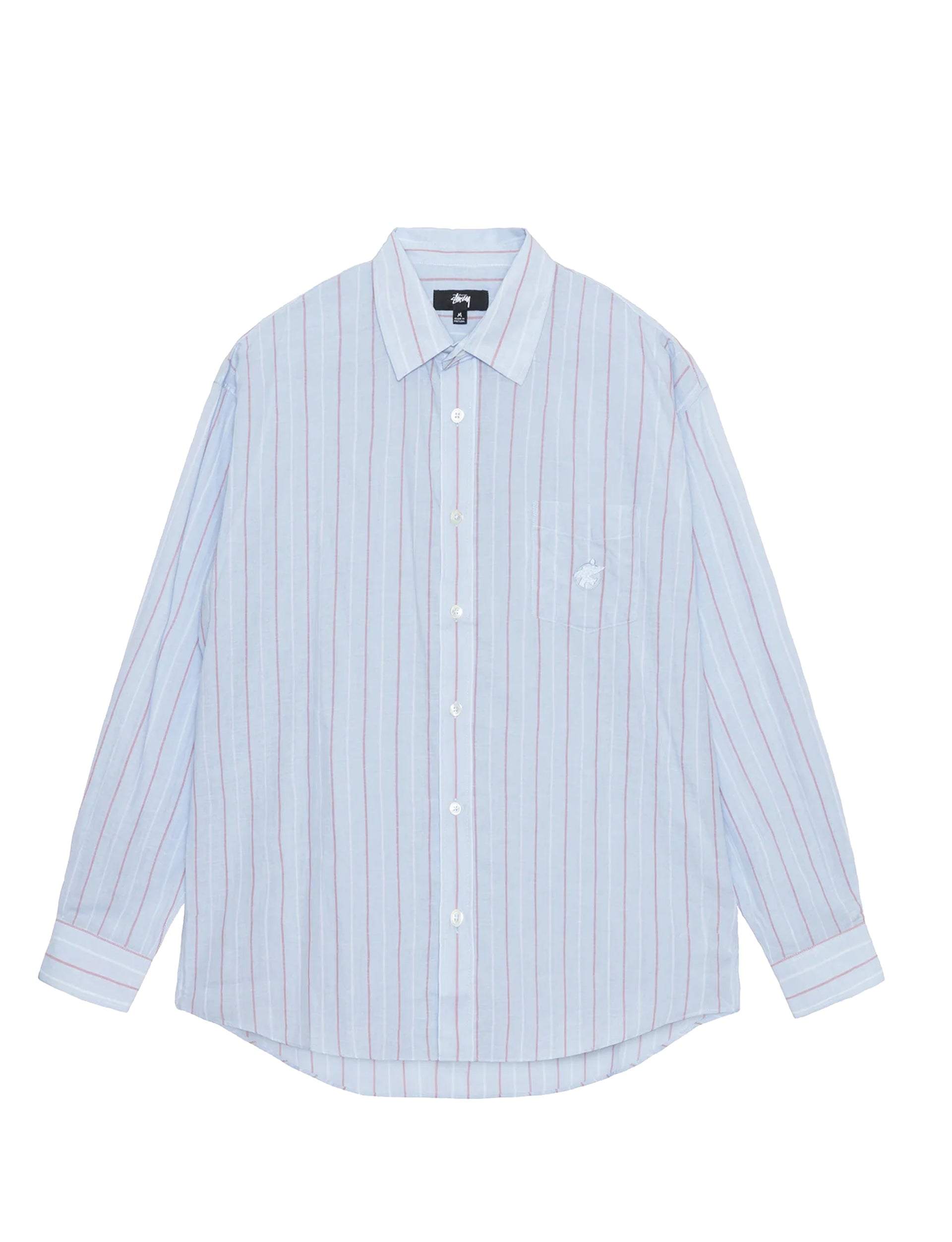 STÜSSY Classic LS Shirt Stripe white