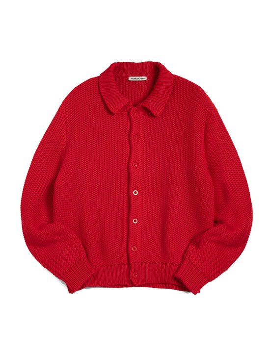 YMC Rat Pack Cardigan Red