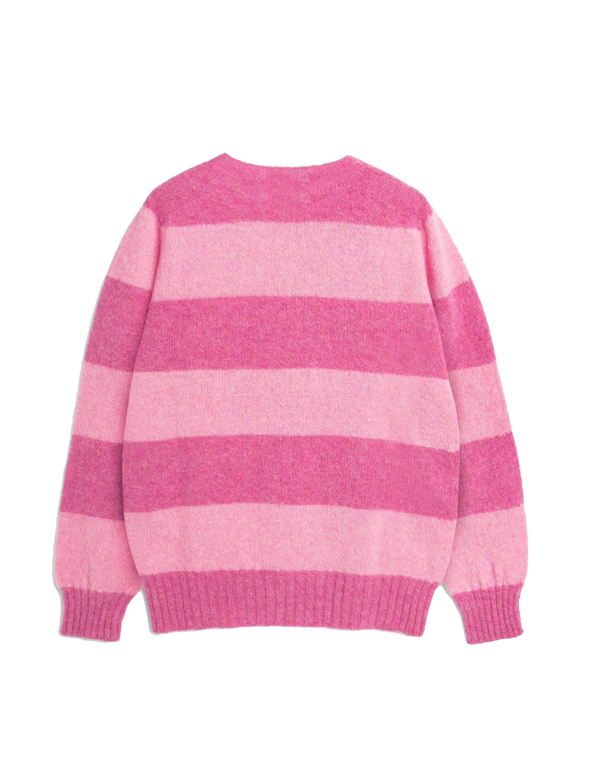 YOUMUSTCREATE Suedehead Stripe Jumper Pink