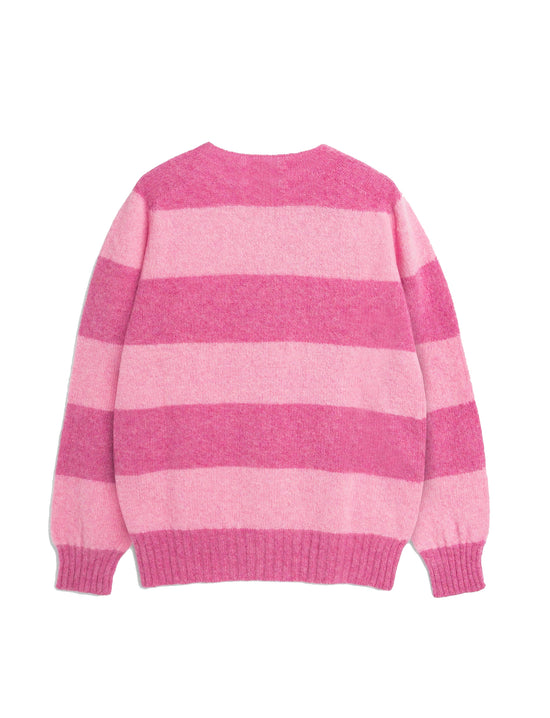 YOUMUSTCREATE Suedehead Stripe Jumper Pink