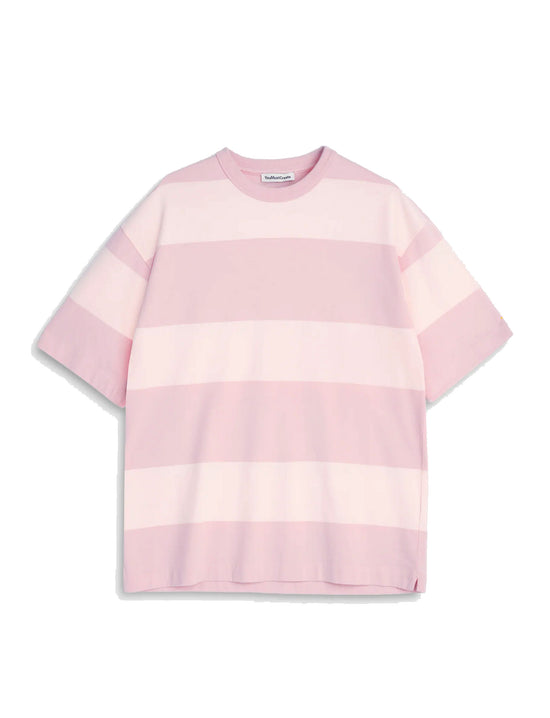 YOUMUSTCREATE TRIPLE WIDE STRIPE T SHIRT PINK MULTI