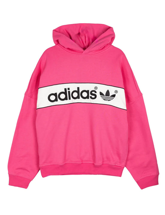 adidas originals block hoodie pink