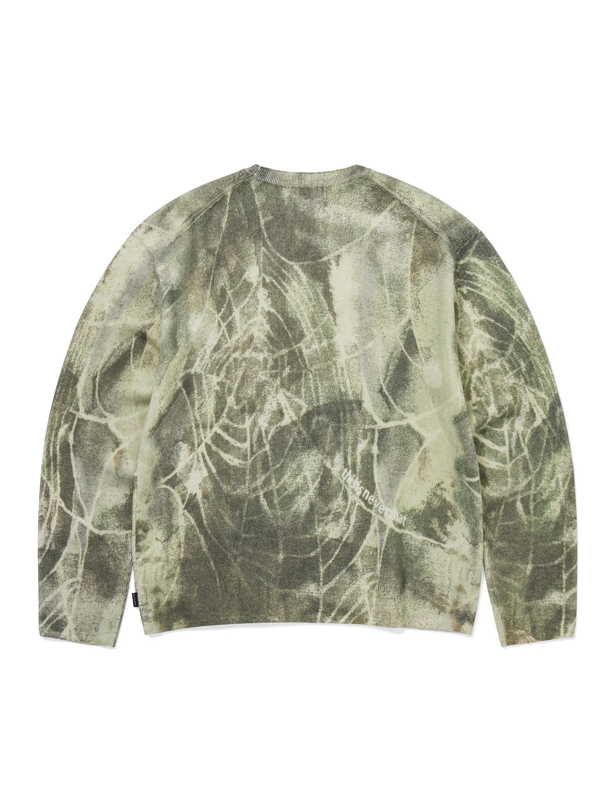 thisisneverthat Abstract Web Knit Sweater Olive