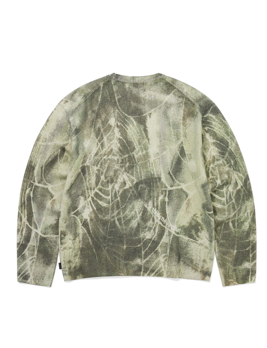 thisisneverthat Abstract Web Knit Sweater Olive