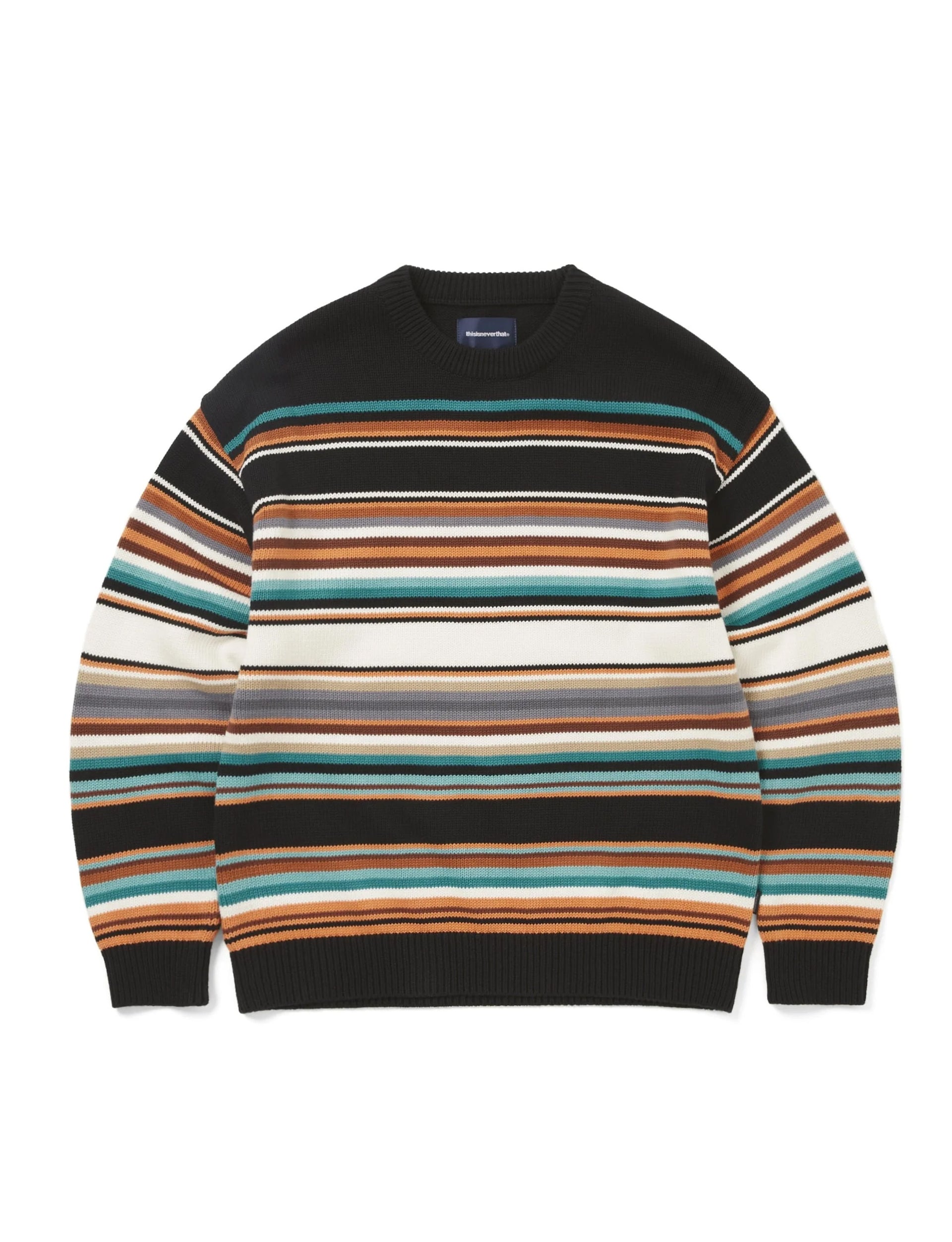 thisisneverthat Multi Striped Sweater Black White