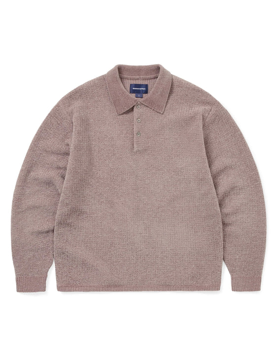 thisisneverthat Velvet Knit Polo Dusty Pink