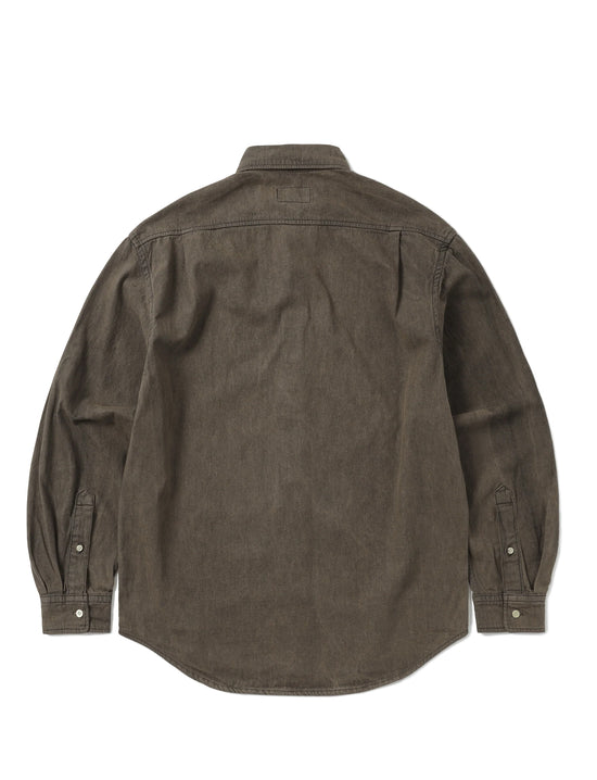 THISISNEVERTHAT Washed Denim Shirt Brown