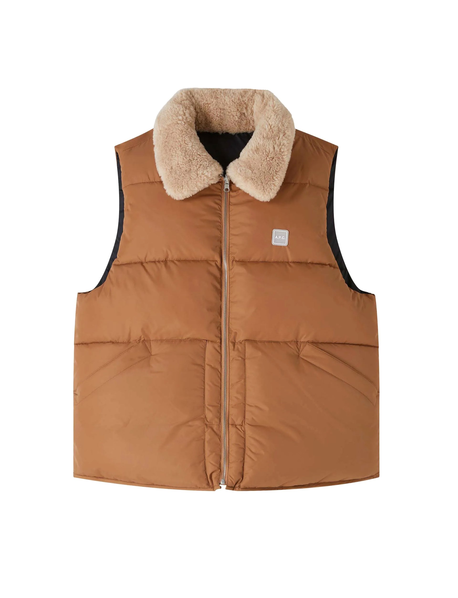 A.P.C. DOUDOUNE TEDDY DARK BEIGE