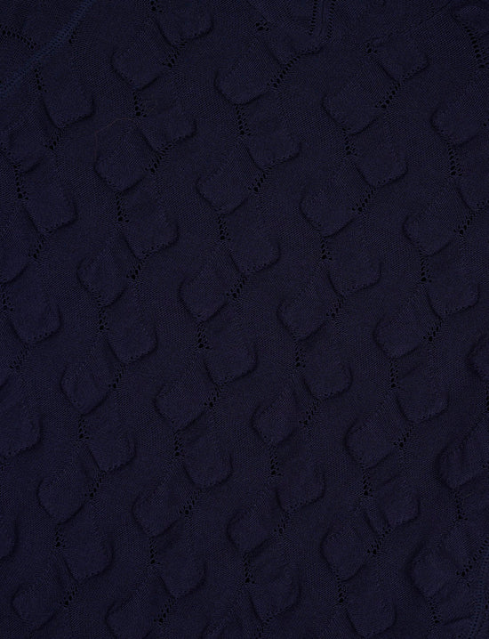 BRAIN DEAD Bubble Knit Hoodie - Midnight Blue