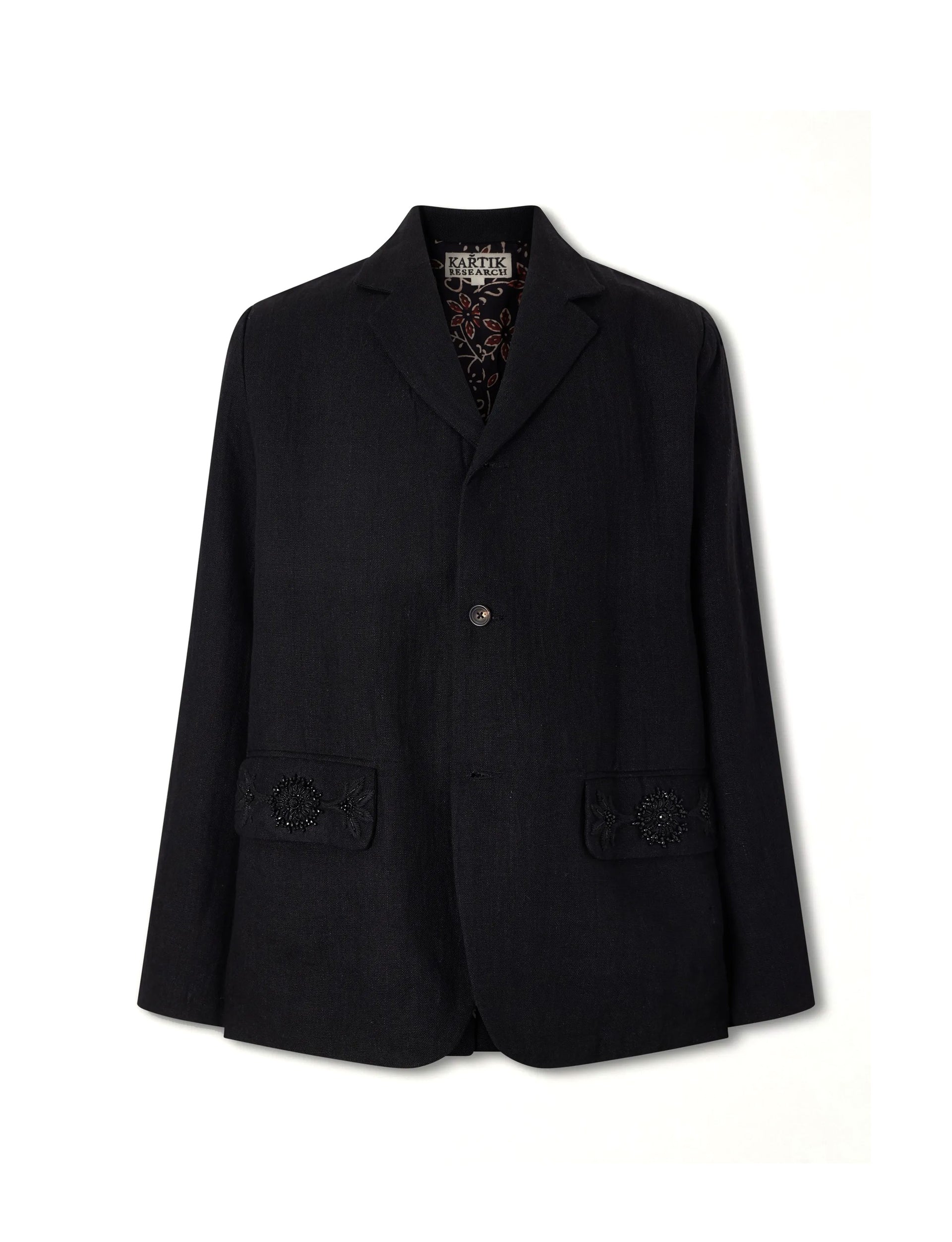 KARTIK RESEARCH Three Button Blazer Woven Black